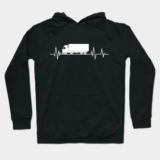 trruck heartbeat Funny Truck Driver , Trucker heartbeat Hoodie